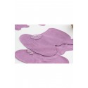 Cafe Dream Nakışlı Çiçekli Supla Amerikan Servisi 4 Parça 30x32cm Lila