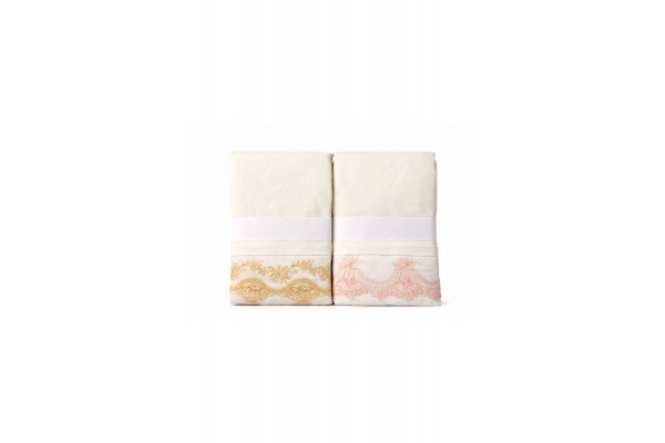 DANTELLİ YASTIK KILIFI Bej