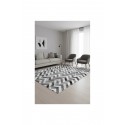 S10492 Sombra Gri Siyah Geometrik Modern Şönil Halı