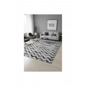 S10492 Sombra Gri Siyah Geometrik Modern Şönil Halı